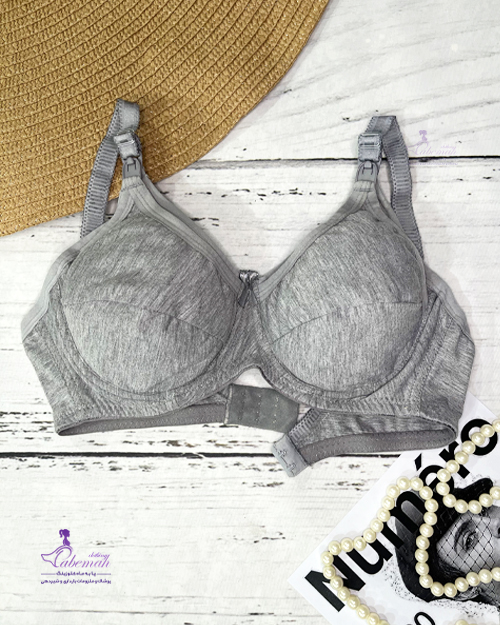 سوتین شیردهی فنردار 118006 - 80, طوسی