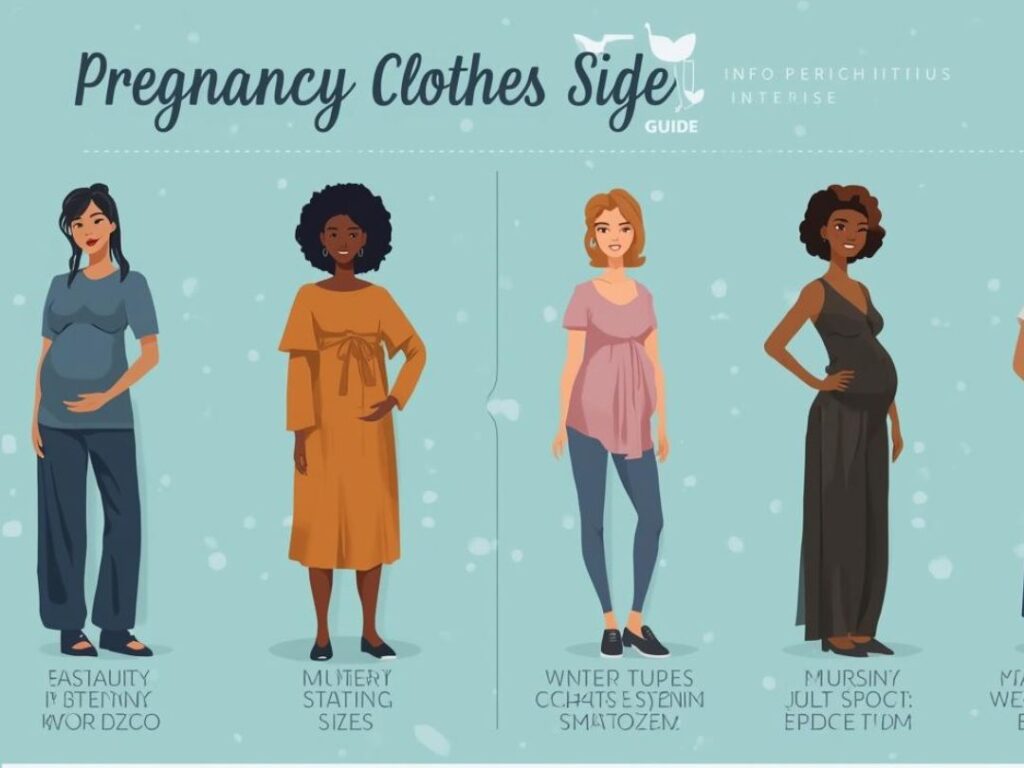 سایزبندی لباسهای مختلف بارداری